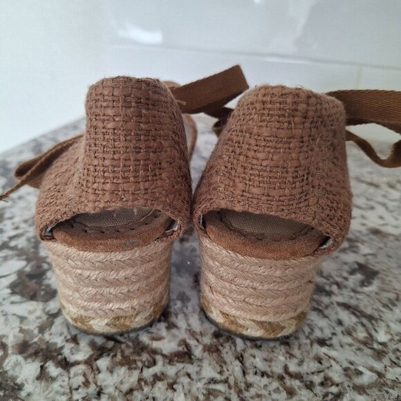 Ugg ankle strap wedge espadrille wool sandals size 9 - Picture 4 of 11